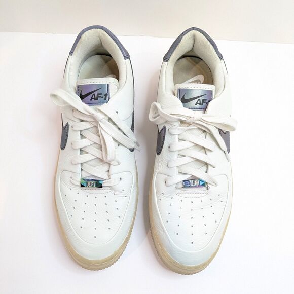 Nike AF1 Sage Low Spruce Aura Leather AR5409-003 Women 10 / Men 8.5 Iridescent - Picture 2 of 12
